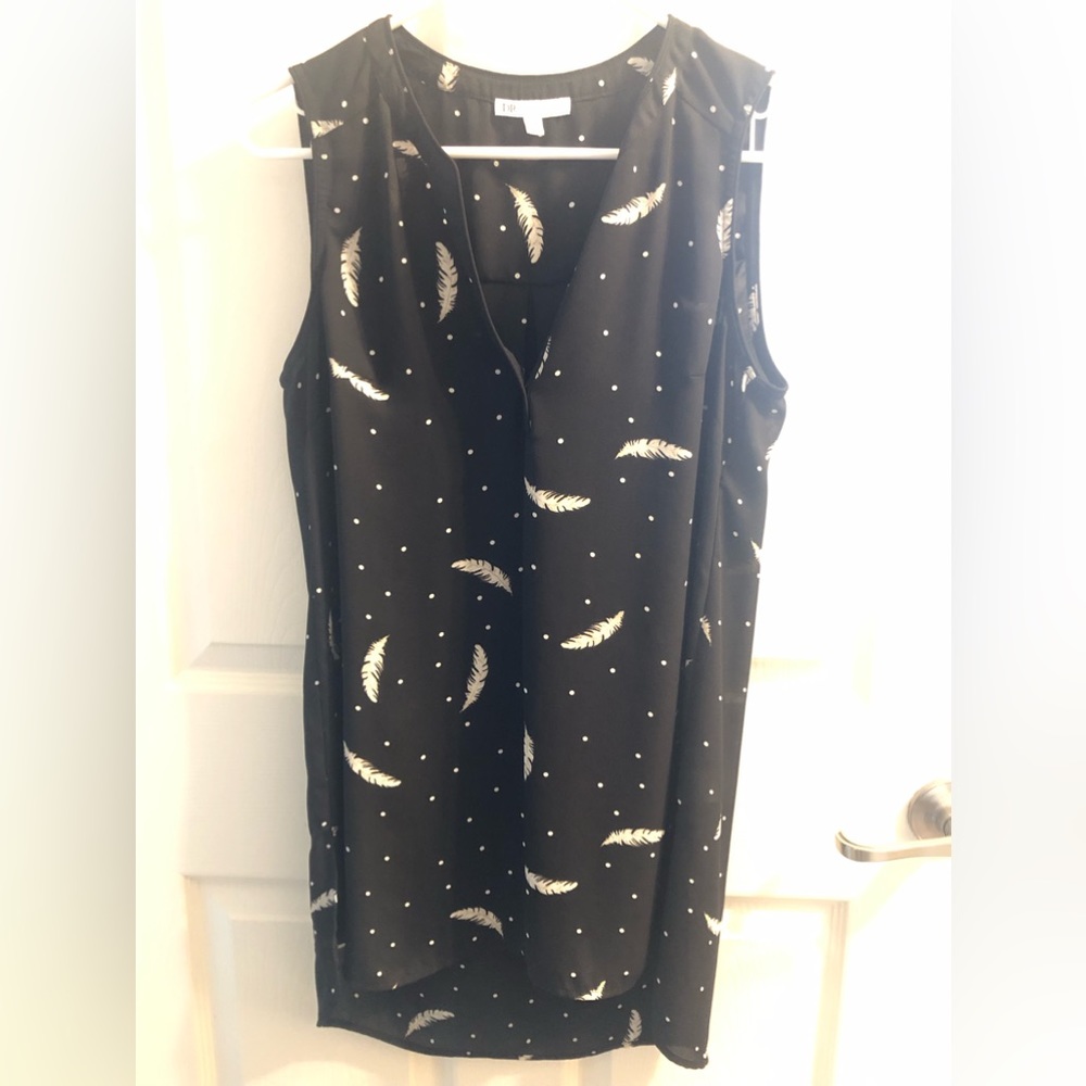 Long tank feather and polka dots